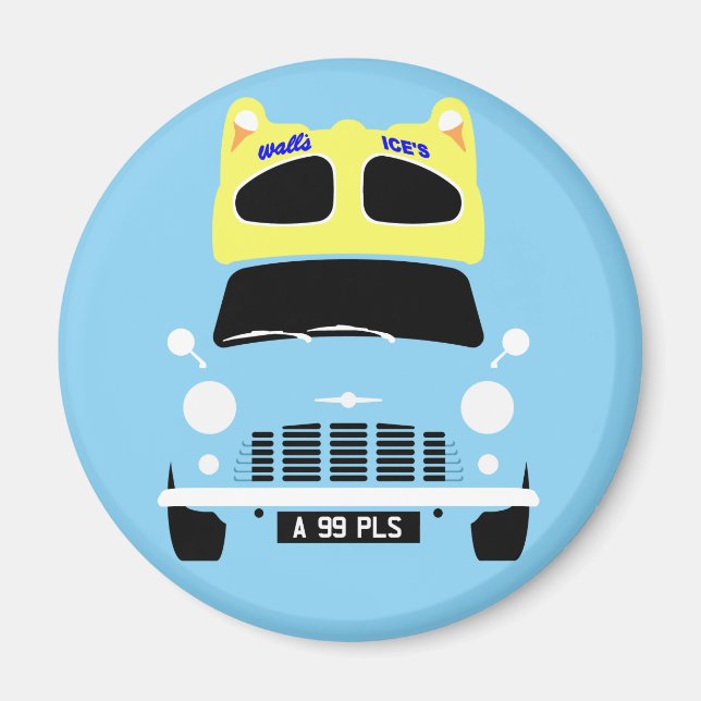 Imán Austin Mini helado Van (Frente)