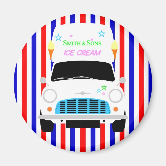Imán Austin Mini helado Van (Frente)