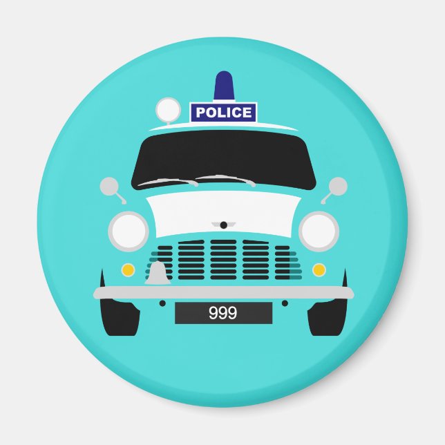 Imán Austin Mini Van Policial (Frente)