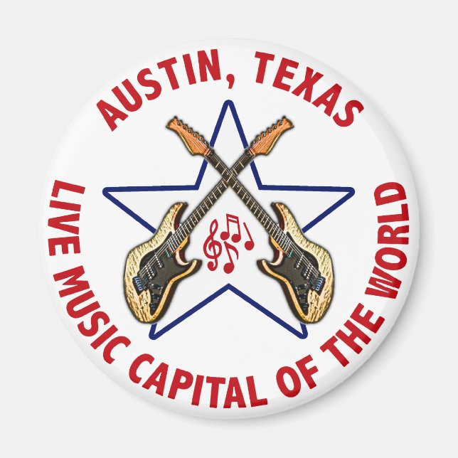 Imán Austin, Texas Live Music Capital del Mundo (Frente)