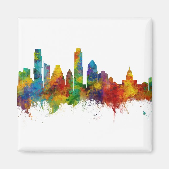 Imán Austin Texas Skyline (Frente)