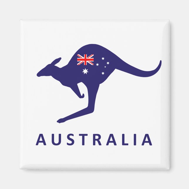 IMÁN AUSTRALIA KANGAROO FLAG MAGNET (Frente)