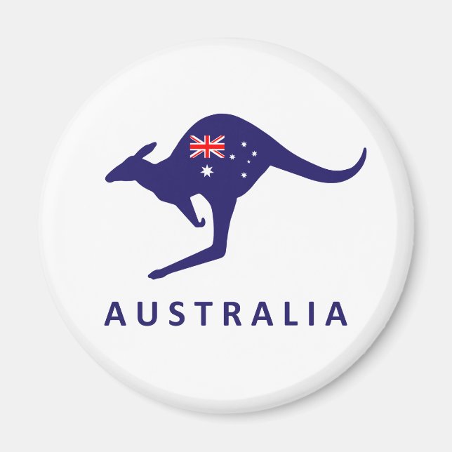 IMÁN AUSTRALIA KANGAROO FLAG MAGNET (Frente)