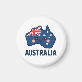 Imán Australia Kawaii Fusion - Negrita y Adorable