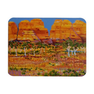 Imán Australia Outback con flores silvestres