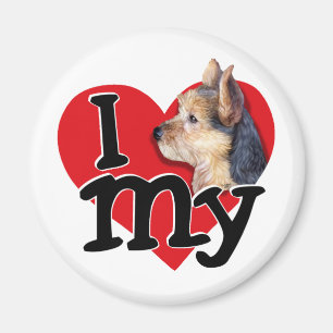 Imán Australia Terrier I (corazón) mi