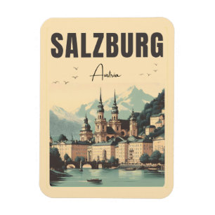 Imán Austria retro capital salzburg paisaje urbano