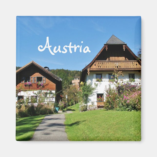 Imán Austria, Salzkammergut - Magnet de recuerdo (Frente)