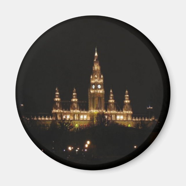 Imán Austria: Viena de noche (Frente)