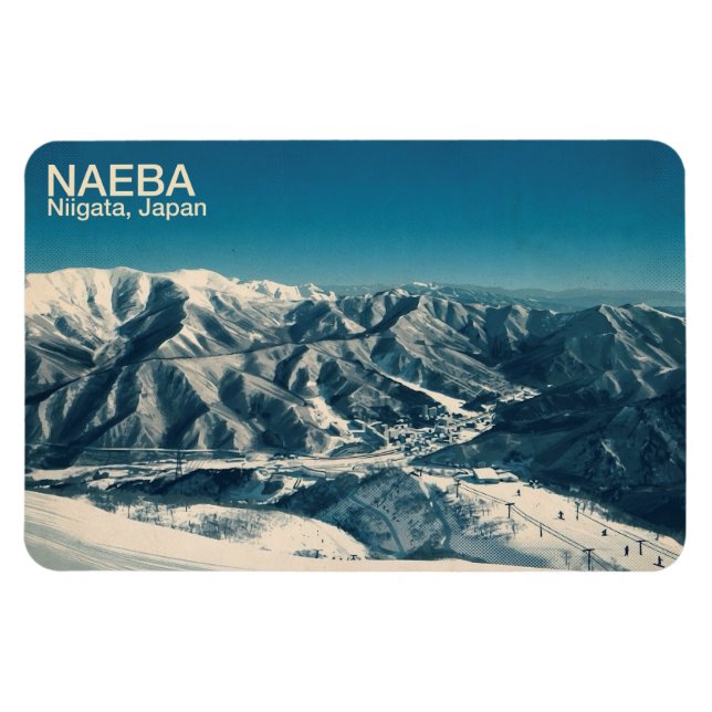 Imán Authentic Japan Snow Culture – Naeba, Niigata 1 (Horizontal)