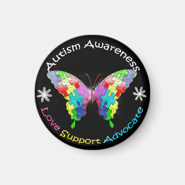 Imán Autism Awareness Butfly