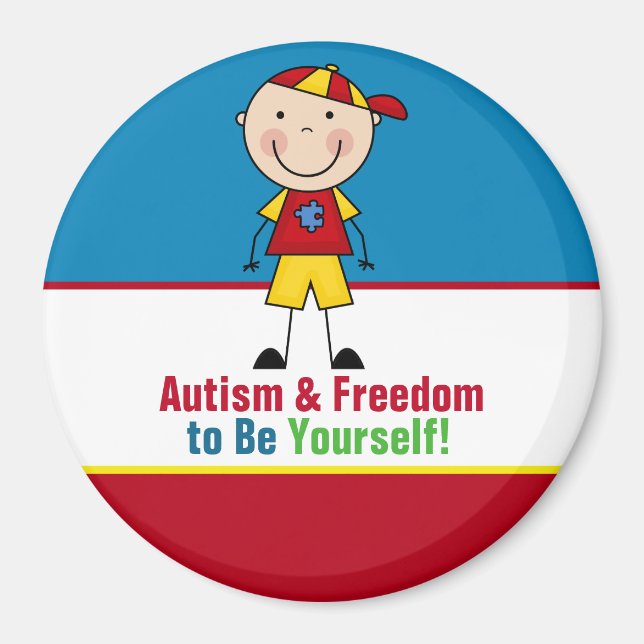 Imán Autism Awareness Circle Magnet (Frente)