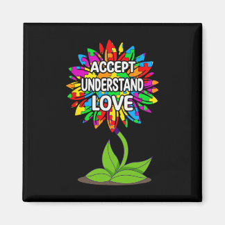 Imán Autism Awareness Daisy Sunflower For Mom Men Kids 