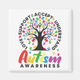 Imán Autism Awareness Love Support Acepte entender Au