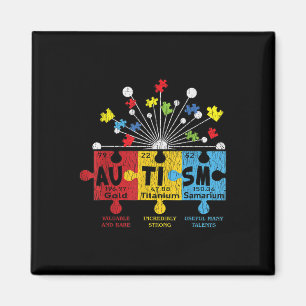 Imán Autism Awareness Puzzle Elementos químicos Periódi
