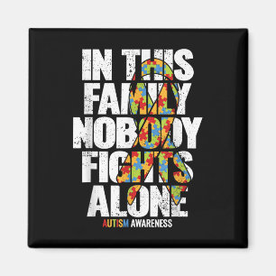 Imán Autism Awareness Shirs Family apoya el autismo de