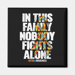 Imán Autism Awareness Shirs Family apoya el autismo de