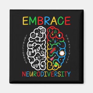 Imán Autism Awareness Shirt Abrazo Neurodiversidad TDAH