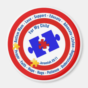 Imán Autism Mom Magnet