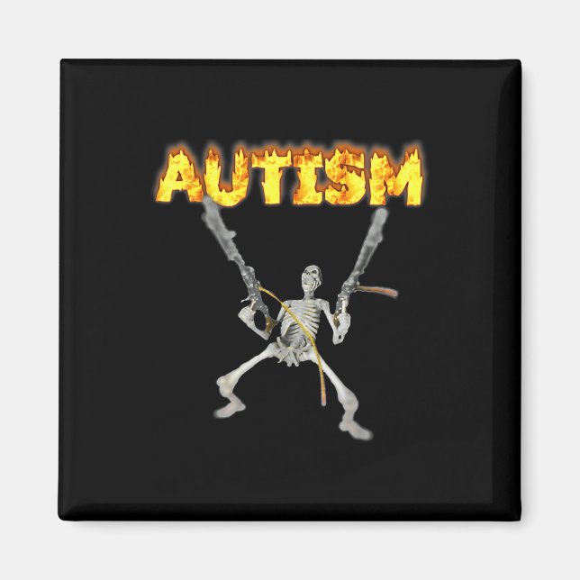 Imán Autism Skeleton Meme (Frente)
