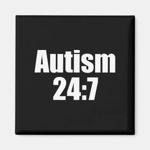 Imán Autismo 24 7 Autismo Todo El Día Divertido Diciend