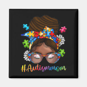 Imán Autismo afro-mamá tiene el pelo de autismo norteam
