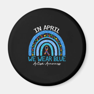 Imán Autismo Arcoiris En Abril Usamos Autismo Azul