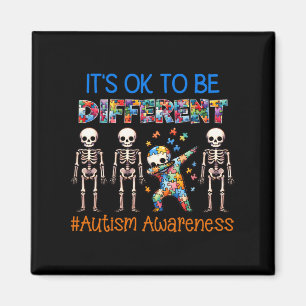 Imán Autismo Awerness - Skeleton Dabbing Autistic Kids