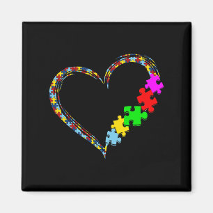 Imán Autismo Conciencia Amor Rompecabezas Corazón Pieza