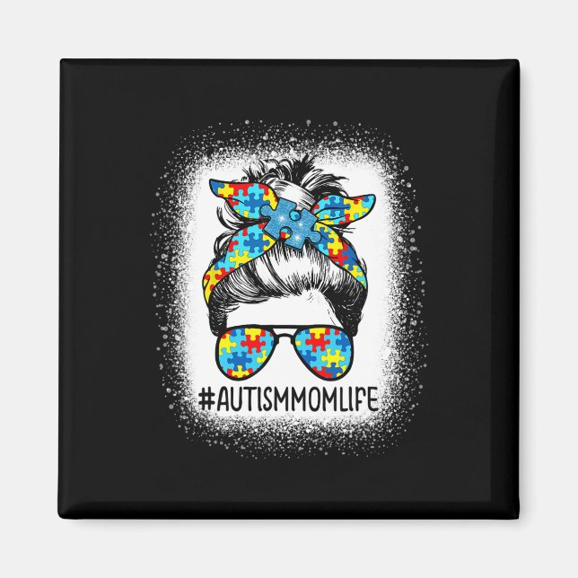 Imán Autismo Conciencia Autismo Mamá Vida Remediada Hai (Frente)