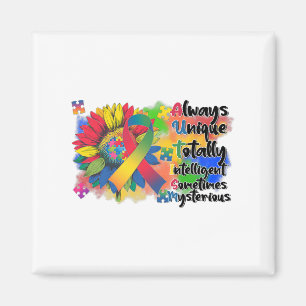 Imán Autismo Conciencia sobre el autismo de los girasol