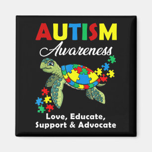 Imán Autismo Conciencia Tortugas Rompe Mamá Apoya Autis