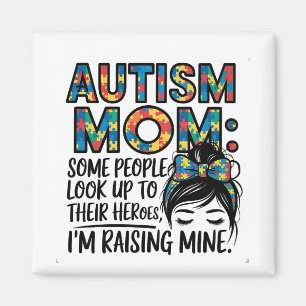 Imán Autismo Mamá algunas personas miran a sus héroes