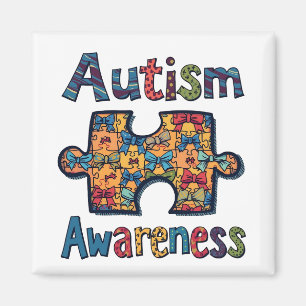 Imán Autismo Mamá Rompe Pieza Coquette Bow Autismo De C