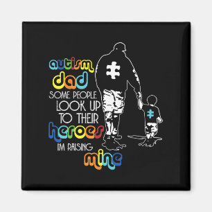 Imán Autismo Papá Algunas Personas Miran Hacia Sus Héro