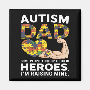Imán Autismo Papá Algunas Personas Miran Hacia Sus Héro