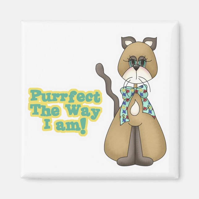 Imán Autismo perfecto Conciencia Gato Kitty (Frente)