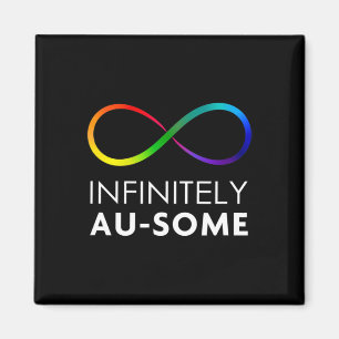Imán Autismo rojo en lugar de autismo - Infinito Au-som