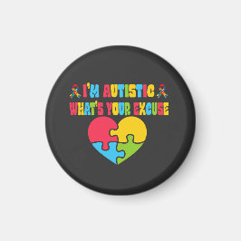 Imán Autismo sarcástico Soy autista, ¿Cuál es tu excusa