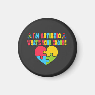 Imán Autismo sarcástico Soy autista, ¿Cuál es tu excusa