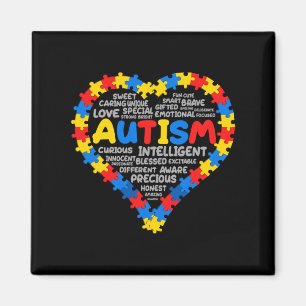 Imán Autismo Sensibilización Autismo Autismo Corazón Au
