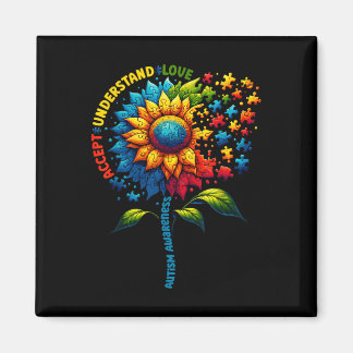 Imán Autismo Sensibilización Hombres Girasol Mujeres Ni