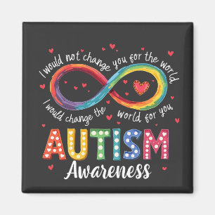 Imán Autismo Símbolo infinito Autismo Mes de Conciencia