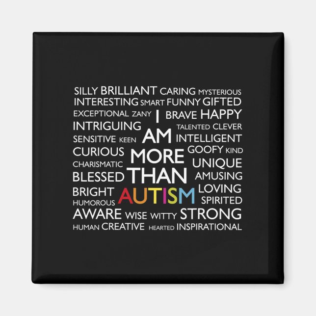 Imán Autismo Soy Más Que Autismo (Frente)