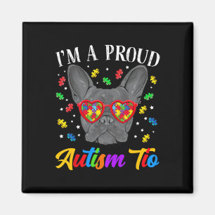 Imán Autismo Tío Bulldog Francés Gles De Rompecabezas D