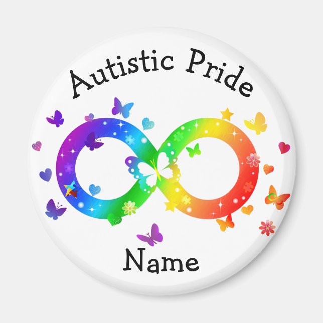 Imán Autistic Pride Infinity Symbol (Frente)