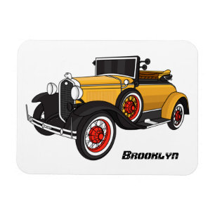 Imán Auto amarillo clásico 1931