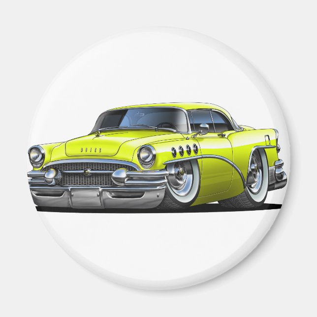 Imán Auto amarillo del Siglo Buick (Frente)