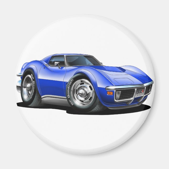 Imán Auto azul Corvette 1968-72 (Frente)