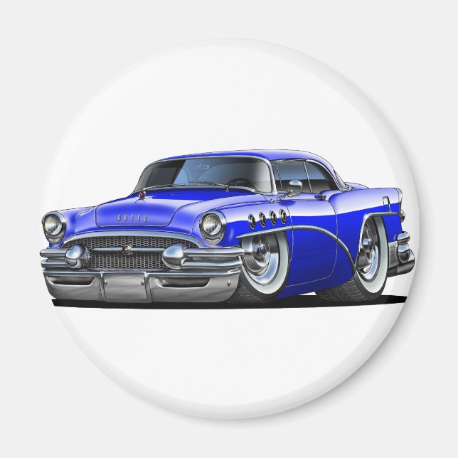 Imán Auto azul del Siglo Buick (Frente)